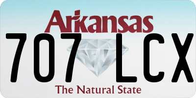AR license plate 707LCX