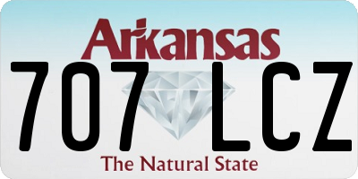 AR license plate 707LCZ