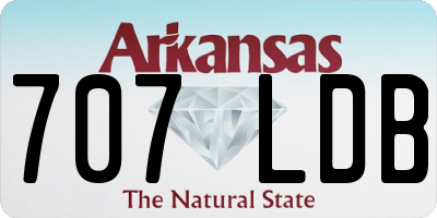 AR license plate 707LDB
