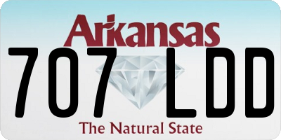 AR license plate 707LDD