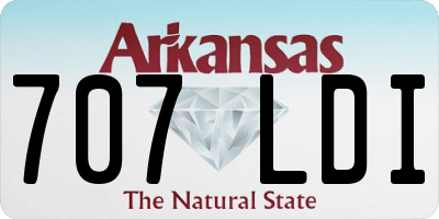 AR license plate 707LDI