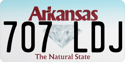 AR license plate 707LDJ