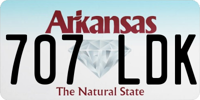 AR license plate 707LDK