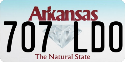 AR license plate 707LDO