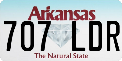 AR license plate 707LDR