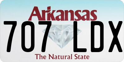 AR license plate 707LDX