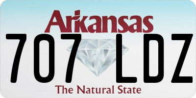 AR license plate 707LDZ