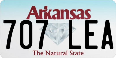 AR license plate 707LEA