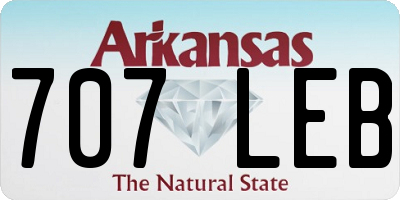 AR license plate 707LEB