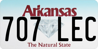 AR license plate 707LEC