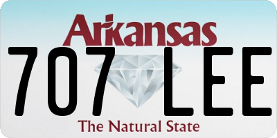 AR license plate 707LEE