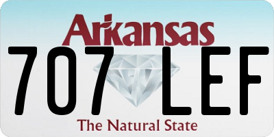AR license plate 707LEF