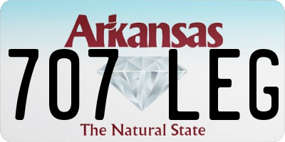 AR license plate 707LEG