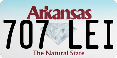 AR license plate 707LEI
