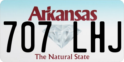 AR license plate 707LHJ