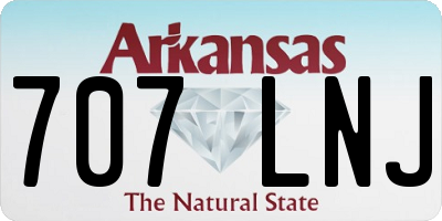 AR license plate 707LNJ