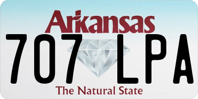 AR license plate 707LPA