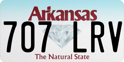AR license plate 707LRV