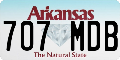 AR license plate 707MDB