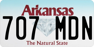 AR license plate 707MDN