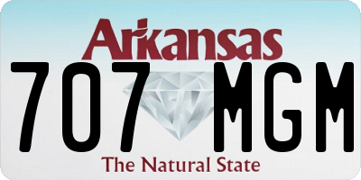 AR license plate 707MGM
