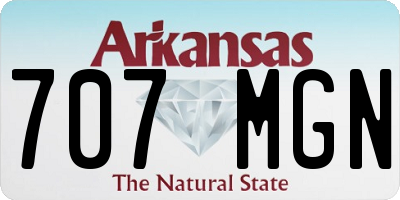 AR license plate 707MGN