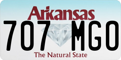 AR license plate 707MGO