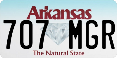 AR license plate 707MGR