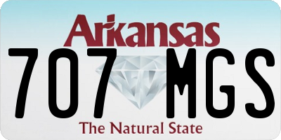 AR license plate 707MGS
