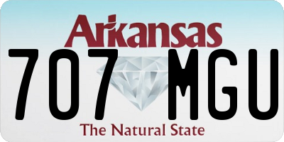 AR license plate 707MGU