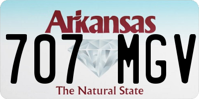 AR license plate 707MGV