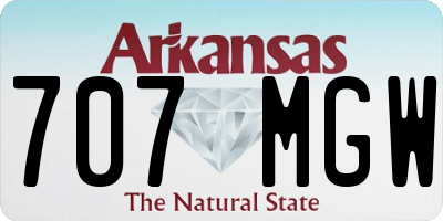 AR license plate 707MGW