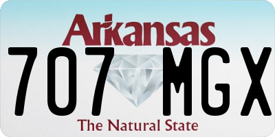 AR license plate 707MGX