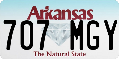 AR license plate 707MGY