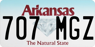 AR license plate 707MGZ