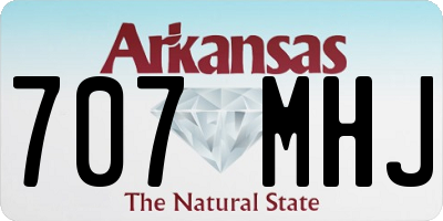 AR license plate 707MHJ