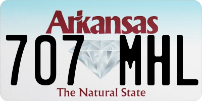 AR license plate 707MHL