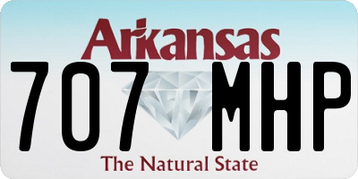 AR license plate 707MHP