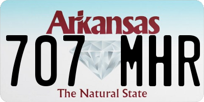 AR license plate 707MHR