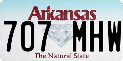 AR license plate 707MHW