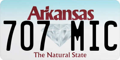 AR license plate 707MIC