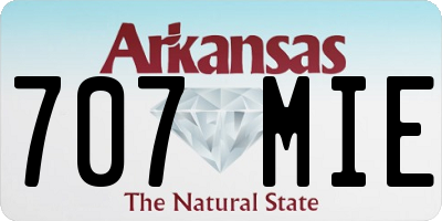 AR license plate 707MIE