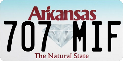 AR license plate 707MIF