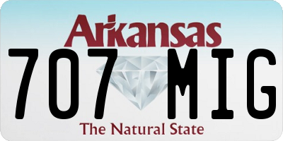 AR license plate 707MIG