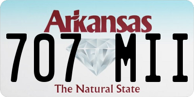 AR license plate 707MII