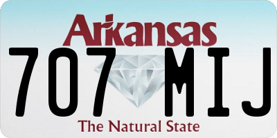 AR license plate 707MIJ