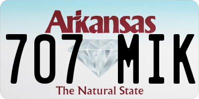 AR license plate 707MIK
