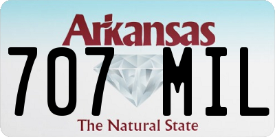 AR license plate 707MIL