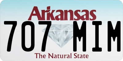 AR license plate 707MIM