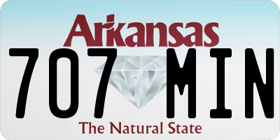 AR license plate 707MIN
